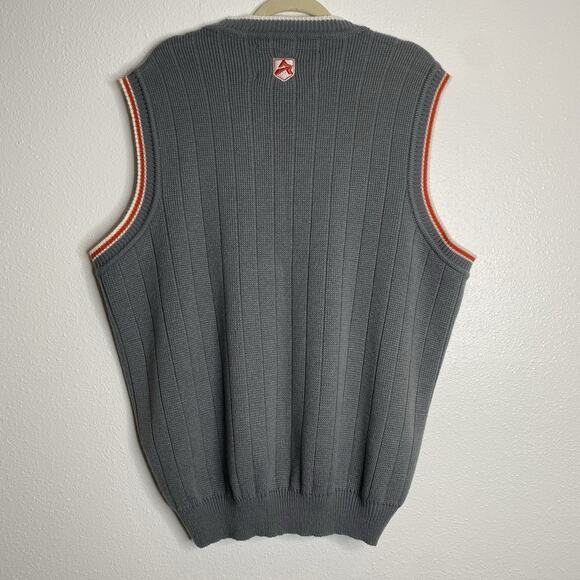 AVIREX VARSITY Mens Vintage 90s Grey Sleeveless V-Neck Sweater Size XXL - Picture 4 of 4